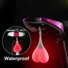 Vélo s Tail 4 Couleur Coeur Ball Avertissement De Sécurité Lumière Équitation Vélo Étanche LED Lampe VTT Vélo Accessoires 0202