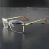 36 off 2023 montature per occhi trasparenti senza montatura occhiali da vista trasparenti da uomo occhiali da vista in metallo deisgner riempire prescrizione