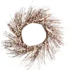 Décorations de Noël vintage paille de paille couronne de porte lintelle murmure de simulation de mur de style guirlande de style garland décor de mariage jardin ornement