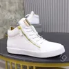 2023 Nouveaux Hommes Femmes Casual Chaussures Zipper Sneakers Designer Chaussures Noir Blanc Velours Rehausser Chaussure De Luxe Haut Bas Plate-forme Formateurs