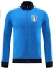 Fotbollsuppsättningar/spårning 2023 Italys National Team Football Tracksuits 23/24 Italia Verratti Chiesa Barella Chiellini Long Sleeve Jacket Full Zip Soccer Sets