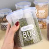 Storage Bottles Jars For Bulk Cereals Transparent Plastic Grains Box Food Container Candy Bottle Home Organizer Kitchen Accessories