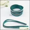 سلسلة ربط سلسلة بيع الأساور الكريستانية Mtilayer Barcelets Barkles Flannel Leather Writ Bracelet for Women Snap Button Button Otgiv