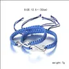 Bracelets porte-bonheur 2 pièces à la main infini tressé Kit Bracelet ensemble numéro d'amitié amour Couple mode bijoux livraison directe Otq0N