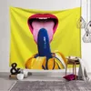 Tapestries Street Art Graffiti Tapestry Creative Banana målning Ritning Tryck Vägg hängande polyesterduk Bakgrundsdekoration