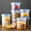 Storage Bottles Jars For Bulk Cereals Transparent Plastic Grains Box Food Container Candy Bottle Home Organizer Kitchen Accessories