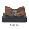 Bow Ties Sitonjwly Retro Ahşap Bowtie Kelepçeleri Erkekler İçin Set Tüyler Desen Ahşap Kravat Aksesuar Düğün Noel Hediyeleri Emel DH6XD