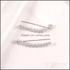 أصفاد الأذن الكريستالية للنساء للبنات في صف مكعب الزركونيا 925 Sier Needle Dipper Cz Earrings Star Jewelry Design Drop