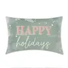 Pillow 30x50cm Merry Christmas Home Decoration Case Snowman Xmas Cover Happy Year Polyester Sofa Lumbar Pillowcase