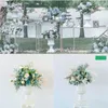 Flores decorativas Simulação de chumbo de chumbo Flor Ball Wedding Layout Cenário Layout de seda T estágio de decoração de coluna romana