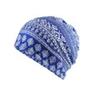 Berets 2023 Cotton Autumn Winter Skullies Cap Beanie Hat Print Turban Scarf Dual Use For Men And Women 67