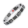 Link Armbänder Männer Magnetische Armband Schmuck Mode Edelstahl Schwarz Armreif Carbon Fiber Handgelenk Band Design Männliche Geschenk