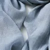 Scarves Pure Color Cotton And Linen Women's Art Sunscreen Silk Scarf Small Beach Long Autumn Winter Big