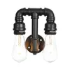 Lampa ścienna podwójna żelaza na poddaszu Antyczna rura wodna światła LED Edison Sconces Industrial Vintage Lighting Decor Home Decor Luminaire