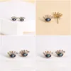 Stud Fashion Jewelry Turkish Retro Evil Eye Earrings For Women Zircon Eyelash Blue Eyes Drop Delivery Dhoyn