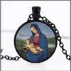H￤nge halsband uttalande jungfru mary rent halsband kristen rostfritt st￥l smycken svart vintage religi￶sa jesus kedjor sl￤pp de dhstv