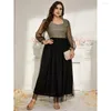 Etnische kleding Vrouwen losse feestavond lange jurk luxe moslim abaya's Arabische jurk islam Vestido Midden -Oosten Dubai lente zomer plus 4xl