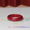 Solitaire Ring Cinnabar s for Women Jewelry Charm Gemstone Charms Chinese Amulet Talismans Gift Natural cessories Vintage Jadeite Y2302