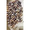 Pearl Loose Big Edison 1315mm storlek sötvatten naturlila färg runda pärlor för kvinnor smycken droppleverans dhzrp