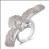 Band Ringe Persönlichkeit Mode Retro Gaucho Adler Ring Amazon Wings Vintage Silber Farbe Einstellbare Blende Party Geschenk Luckyhat Drop Dhmo7