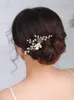 Headpieces mode guld hårkam bröllopstillbehör handgjorda kristallhuvudbonad brud för att vara ornament för kvinnor