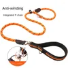 Dog Collars Pet Leash Reflective Explosion-PunchP Chain Nylon Courfition Grip Supplies調整可能なサイズ3色のリース