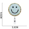 Noties badge houders verpleegster reel smile face intrekbare verpleegster badge haspels schattig liefde hart verpleegstad reel reel met alligator clip voor decoratieve id naamkaart student