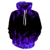 Sweats à capuche pour hommes Sweatshirts Colorful Flame Sweat à capuche Hommes Femmes 3D Digital Fire Imprimé Pull à capuche Automne Casual Funny Unisexe Streetwear 230203