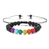 Strand 7 Chakra Lava Bracelet Hommes Femmes Naturel Guérison Bijoux Yoga Méditation Goutte Pulseras Mujer Cadeau