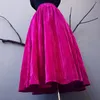 Spódnice w stylu francuskim retro aksamitna suknia balowa kobiet elegancka wysoka talia duży parasol