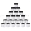 Storage Bottles 10Pcs 20ml 10ml Acrylic Round Clear Jars With Lids For Lip Balms Creams DIY Make Up Cosmetics Samples Gloss Containers Set