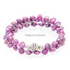 Bracelet de perles d'eau douce perlées 2 couches Wrap Love Wish 67Mm Bracelets de perles colorées Bijoux pour femmes Drop Delivery Bracelets Dhdfq