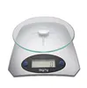 Balance de pesée domestique Mesure de cuisine Balance de poids ronde en verre trempé Balance électronique numérique 5KG / 1g Affichage LCD avec boîte de vente au détail