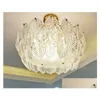 Pendant Lamps European Italian Pure Hand Art Glass Tree Leaves Ceiling Lamp Chandelier Living Room Dining Villa Garden Drop Delivery Dhzmc