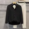 Mannen Enkele rij knop shirt lange mouw senior gevoel 2023 nieuwe Waffle ger lente en herfst Koreaanse versie retro slim shirt Fast Ship B0001