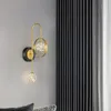 Lampada a parete moderna designer nordico illuminazione interno in metallo oro vetro a led