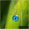 Подвесные ожерелья Турецкий символ злой глаза ожерелье Смола Стекло Стекло из голубо