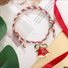 Link łańcuch świąteczny bransoletka biżuteria Diy Colorf Santa Claus Bell Tree Charm Bracelets Drop dostawa OT1EG