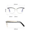 Sonnenbrille Retro Metall Cat Eye Einfache Augenbraue Anti Blaues Licht Brillengestelle Frauen Optische Mode Computer Brillen