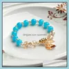 Charm Bracelets Womens Pseras Sier Plated Arm Pseira Femme Bijoux Bead Drop Delivery Jewelry Dhg9Y