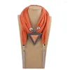 Scarves 2023 Exaggerated Geometric Triangle Pendant Scarf Necklace Women Fashion Jewelry Accessories Female Muslim Hijab