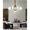 Pendant Lamps Lustre Plate Chrome Gold Metal Led Chandelier Lights 5W Per Light Lumiaria Indoor Lighting Lamparas Drop Delivery Dhese