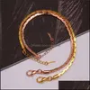 Charm Bracelets Gold Bangle Rose 18K Bracelet Luckyhat Drop Delivery Jewelry Dhwci