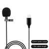 Microphones 3.5mm Mini Lavalier Microphone Clip 1.5m USB Type C Lapel Mic For Mobile Phone PC Laptop Wired Microfon Speaking Vocal Audio
