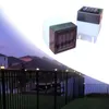 Luces solares para jardín Iluminación exterior Lámpara solar Cabeza de columna Tapa de poste Luces solares 50 * 50 mm Tubo cuadrado Al Luz LED Hierro forjado IP44 Crestech168