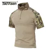 Men's T-Shirts ACVASEN Men Summer Airsoft Army actical Shirt Short Sleeve Military Camouflage Cotton ee Paintball Clothing 230203