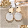 Dangle Chandelier Fashion Irregar Acrylic Earring For Women Vintage Gold Round Heart Geometric Resin Statement Jewelry Drop Delive Otthz