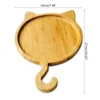 Plates Shapes Wood Serving Trays Wooden Plate Storage Tray Tea Dessert Dinner Breads Fruits Snack Display Dishes T21C