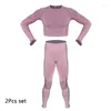 Actieve sets yoga set dames fitness kleding naadloze sport lange mouw top leggings dames pak sportkleding training tracksuit vrouw