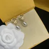 Designer Womens Wedding Oorbellen Studs F Goede kwaliteit 18k Gold Womens Ear Rings Luxe sieraden met parels Party Charm met doos